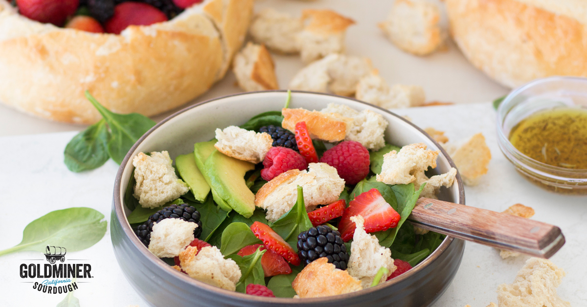 Fruit Panzanella Salad | Goldminer Bakery
