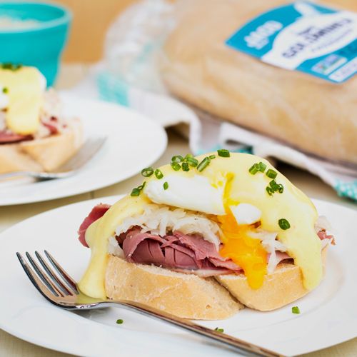 Sourdough Reuben Eggs Benedict Goldminer Bakery