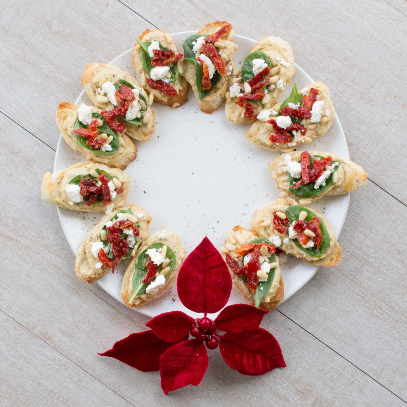 Holiday Hummus Wreath | Goldminer Bakery